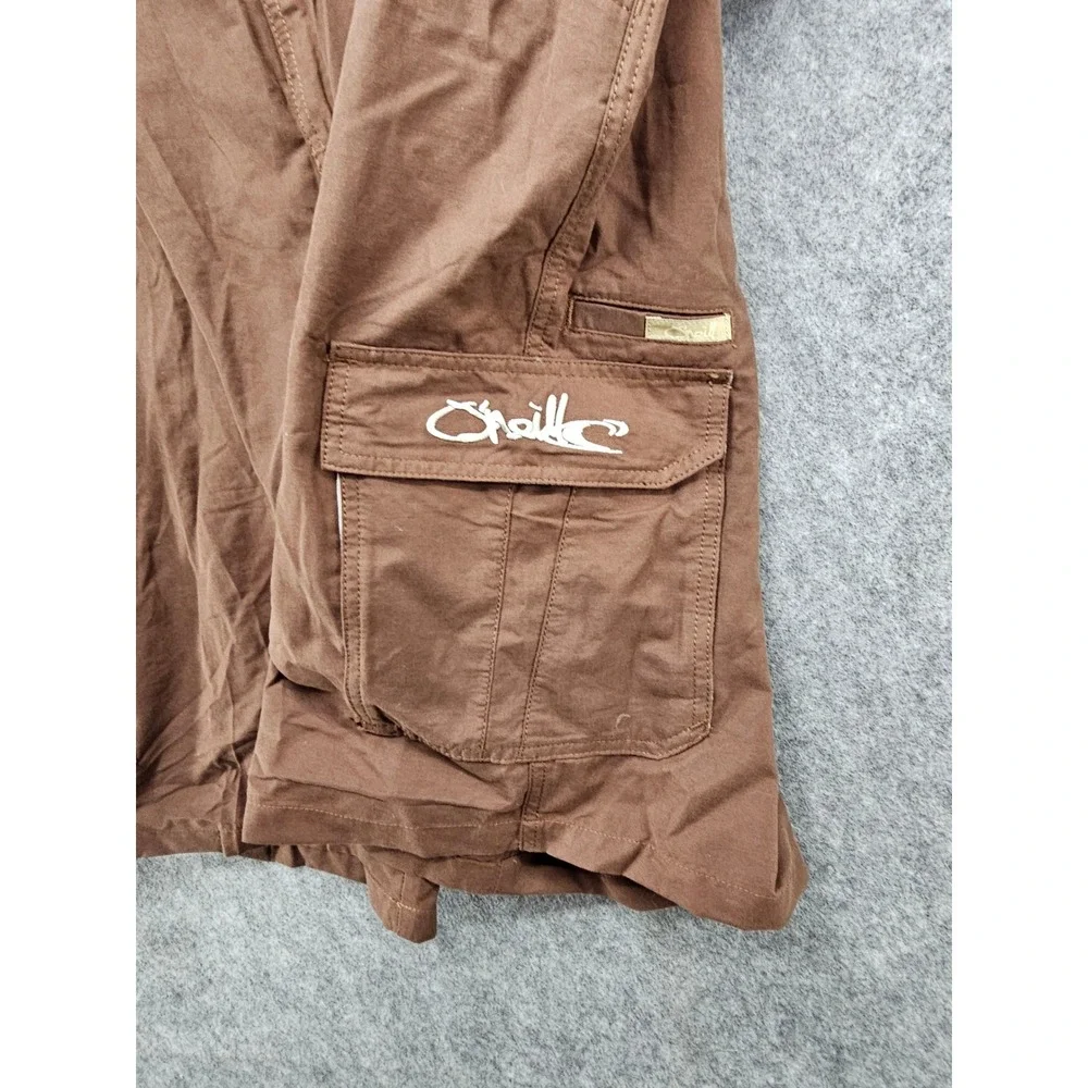 ONeill Mens Brown Cargo Shorts Size 40 NWT Embroidered Logo Surf Utility Style